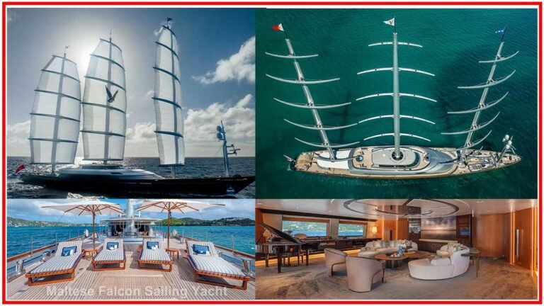 Maltese Falcon Yacht 2006 cruising on the water, showcasing stunning design and luxurious deck and interior.