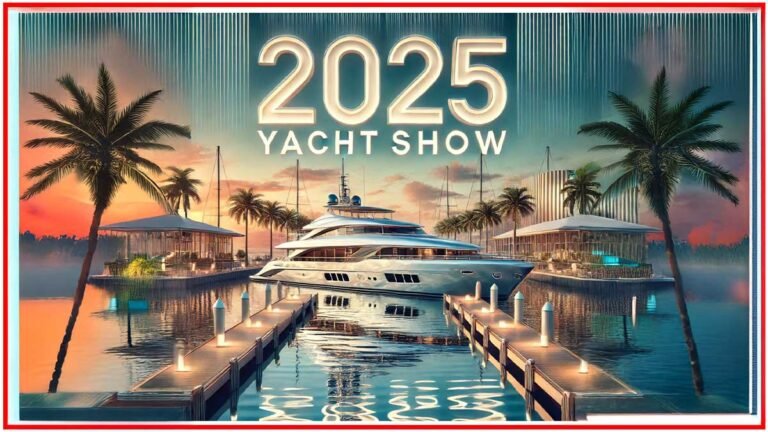 Luxurious yacht docked at sunset during the Top Yacht Shows 2025, showcasing premium vessels and exclusive maritime events.